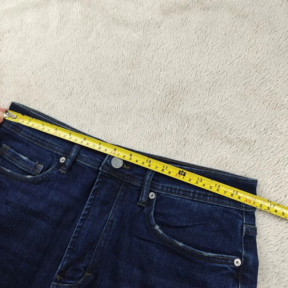 BlankNYC Stanton Jeans Men's 32x32 Dark Mid Blue Straight Leg Stretchy